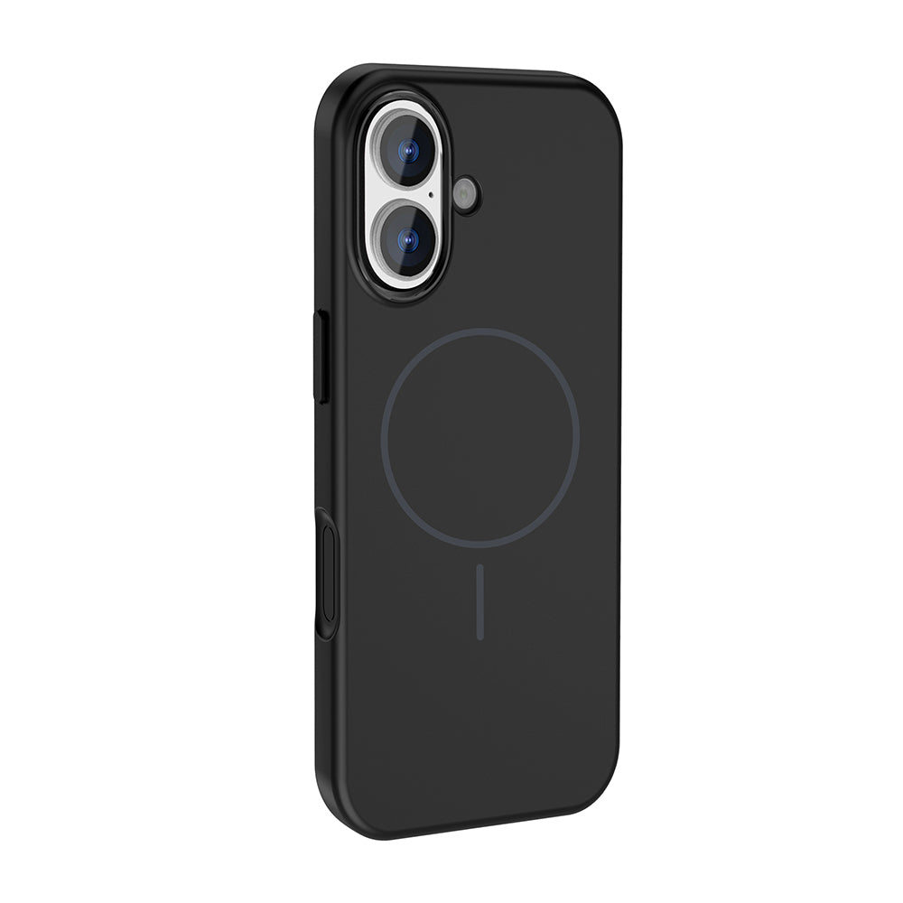 Apple iPhone 17 Kılıf M-Safe Şarj Özellikli Metal Kamera Çerçeveli Zore Edi Silikon Kapak Siyah