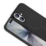 Apple iPhone 17 Kılıf M-Safe Şarj Özellikli Metal Kamera Çerçeveli Zore Edi Silikon Kapak Siyah