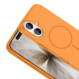 Apple iPhone 17 Kılıf M-Safe Şarj Özellikli Metal Kamera Çerçeveli Zore Edi Silikon Kapak Rose Gold