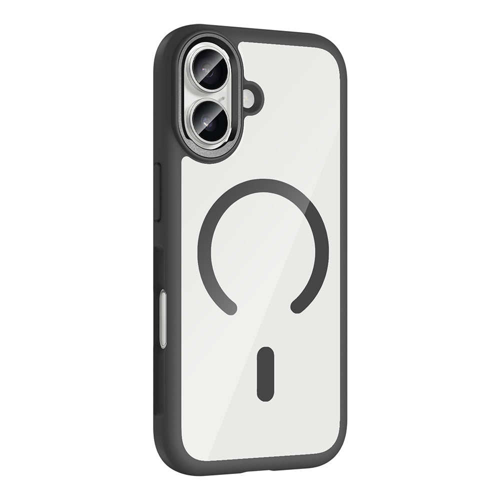 Apple iPhone 17 Kılıf M-Safe Şarj Özellikli Metal Kamera Çerçeveli Zore Tiko Kapak Siyah