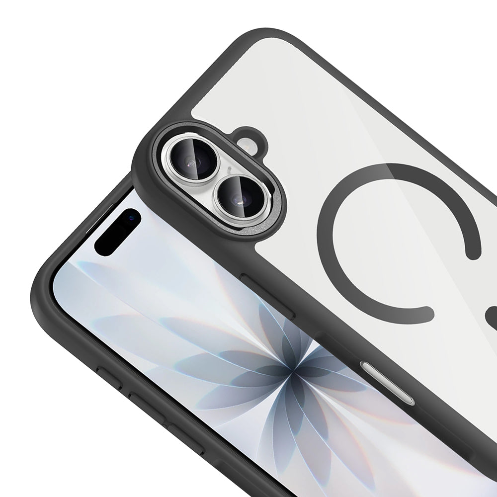 Apple iPhone 17 Kılıf M-Safe Şarj Özellikli Metal Kamera Çerçeveli Zore Tiko Kapak Lila