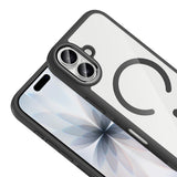 Apple iPhone 17 Kılıf M-Safe Şarj Özellikli Metal Kamera Çerçeveli Zore Tiko Kapak Lila