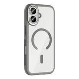 Apple iPhone 17 Kılıf M-Safe Şarj Özellikli Metal Kamera Çerçeveli Zore Tiko Kapak Lila