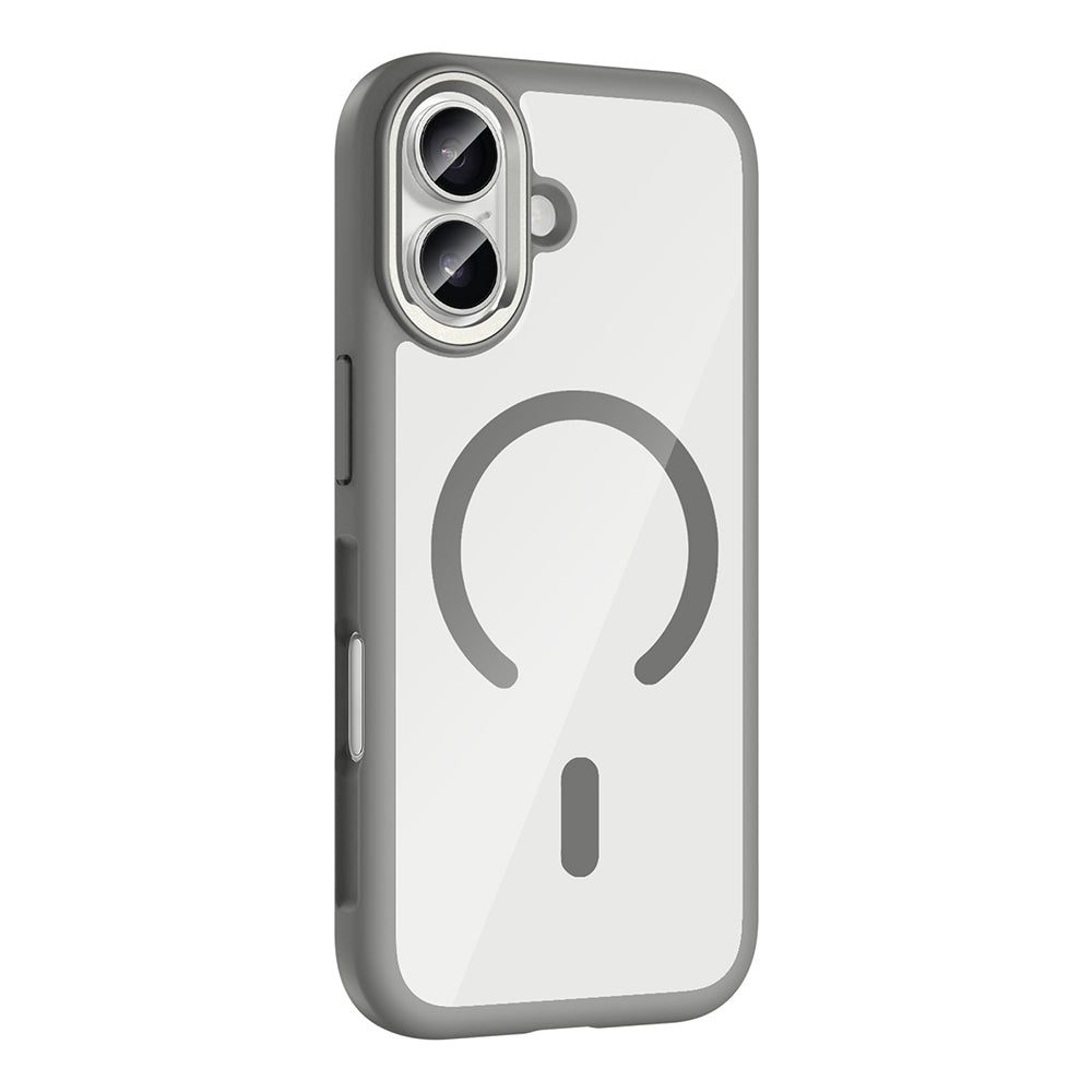 Apple iPhone 17 Kılıf M-Safe Şarj Özellikli Metal Kamera Çerçeveli Zore Tiko Kapak Siyah