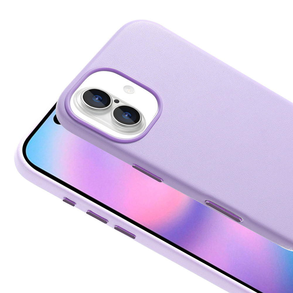 Apple iPhone 17 Kılıf M-safe Şarj Özellikli PU Deri Görünümlü Zore Kupra Kapak Gri