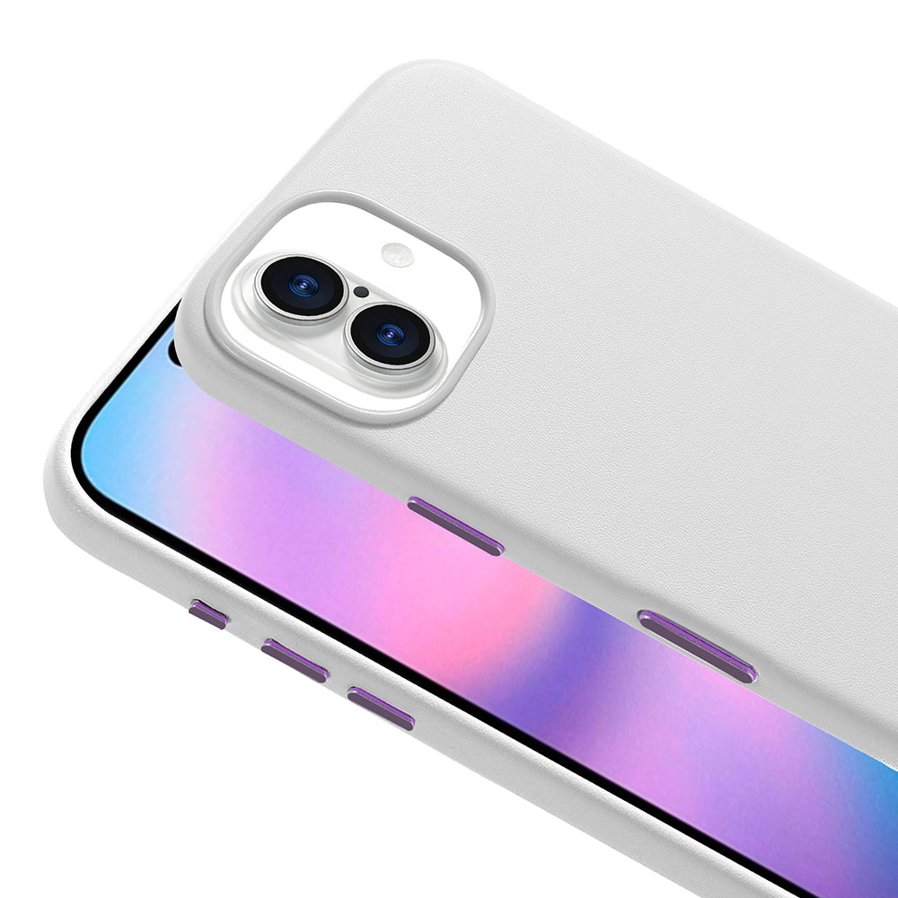 Apple iPhone 17 Kılıf M-safe Şarj Özellikli PU Deri Görünümlü Zore Kupra Kapak Gri
