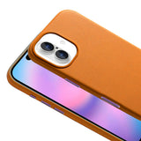 Apple iPhone 17 Kılıf M-safe Şarj Özellikli PU Deri Görünümlü Zore Kupra Kapak Gri