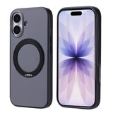 Apple iPhone 17 Kılıf M-Safe Şarj Özellikli Standlı Zore Proton Silikon Kapak Siyah