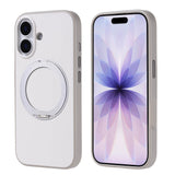 Apple iPhone 17 Kılıf M-Safe Şarj Özellikli Standlı Zore Proton Silikon Kapak Gri