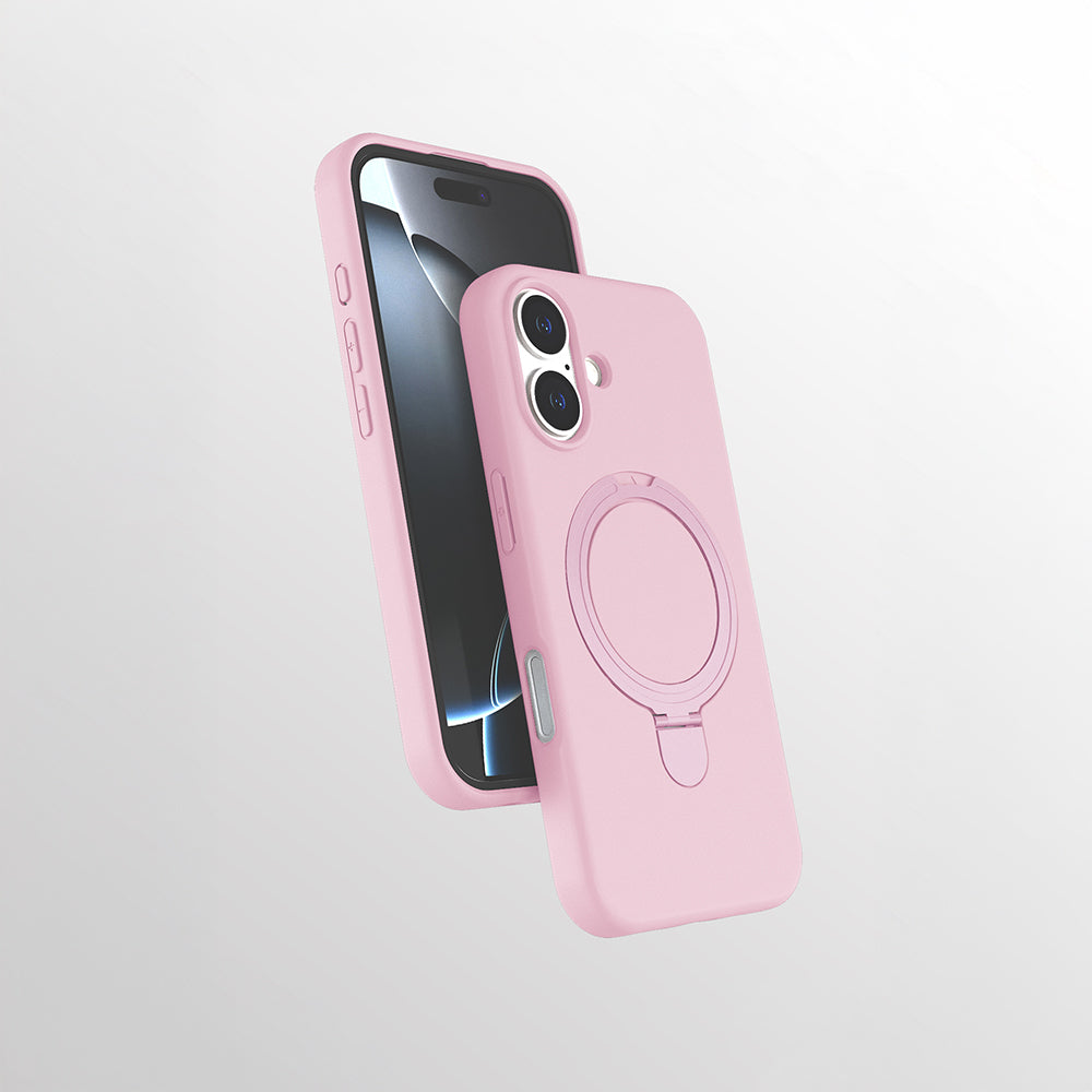 Apple iPhone 17 Kılıf M-safe Şarj Özellikli Standlı Zore Samara Kapak Lacivert