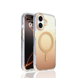 Apple iPhone 17 Kılıf M-safe Şarj Özellikli Transparan Renk Geçişli Zore Toros Kapak Gri