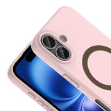 Apple iPhone 17 Kılıf M-Safe Şarj Özellikli Zore Aris Silikon Kapak Açık Pembe