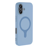 Apple iPhone 17 Kılıf M-Safe Şarj Özellikli Zore Aris Silikon Kapak Baby Blue