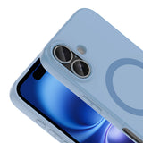 Apple iPhone 17 Kılıf M-Safe Şarj Özellikli Zore Aris Silikon Kapak Baby Blue
