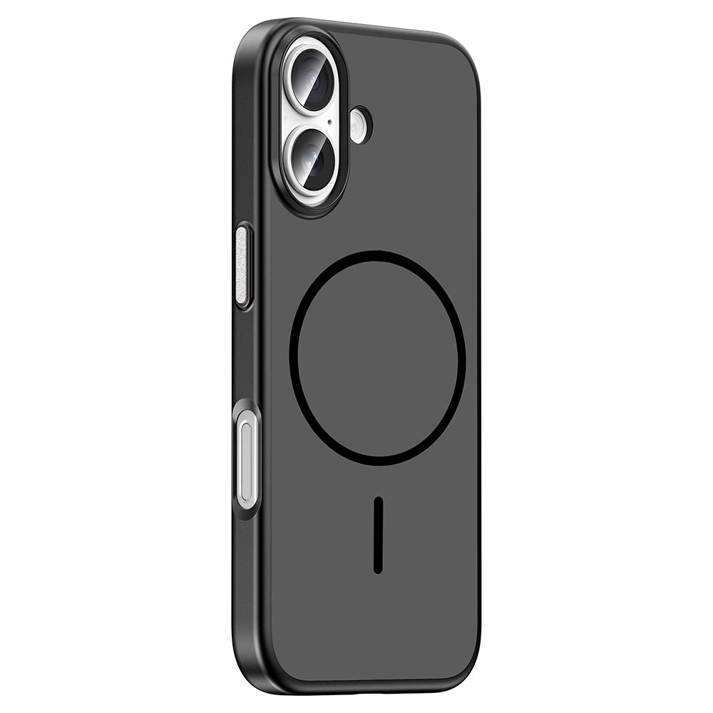 Apple iPhone 17 Kılıf M-Safe Şarj Özellikli Zore Lora PC Kapak Siyah
