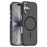 Apple iPhone 17 Kılıf M-Safe Şarj Özellikli Zore Lora PC Kapak Siyah