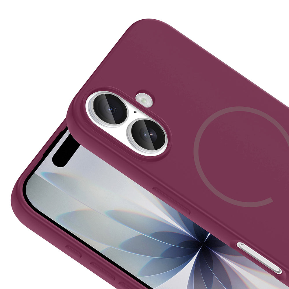 Apple iPhone 17 Kılıf M-safe Şarj Özellikli Meta Kapak Turuncu