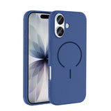 Apple iPhone 17 Kılıf M-safe Şarj Özellikli Meta Kapak Lacivert