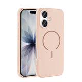 Apple iPhone 17 Kılıf M-safe Şarj Özellikli Meta Kapak Pembe