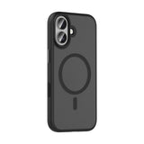 Apple iPhone 17 Kılıf Mat Arka Yüzey Wireless Şarj Özellikli Zore Flet M-safe Kapak Gri