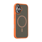 Apple iPhone 17 Kılıf Mat Arka Yüzey Wireless Şarj Özellikli Zore Flet M-safe Kapak Desert Titanyum