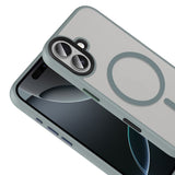 Apple iPhone 17 Kılıf Mat Arka Yüzey Wireless Şarj Özellikli Zore Flet M-safe Kapak Turuncu