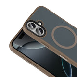 Apple iPhone 17 Kılıf Mat Arka Yüzey Wireless Şarj Özellikli Zore Flet M-safe Kapak Siyah