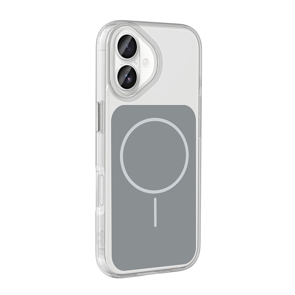 Apple iPhone 17 Kılıf Metal Buton Tasarımlı Zore İkonik Sert Silikon Kapak Mavi
