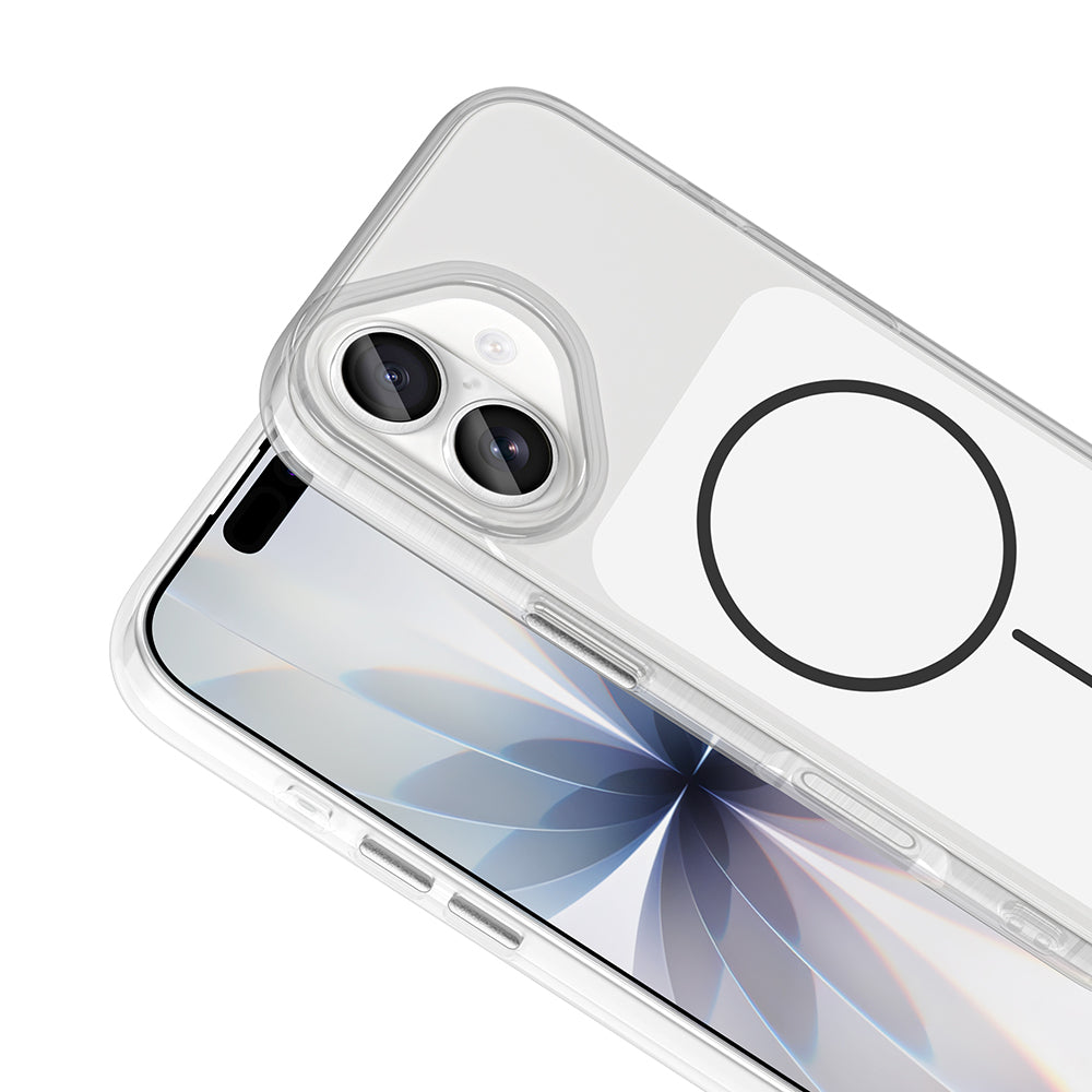 Apple iPhone 17 Kılıf Metal Buton Tasarımlı Zore İkonik Sert Silikon Kapak Gri