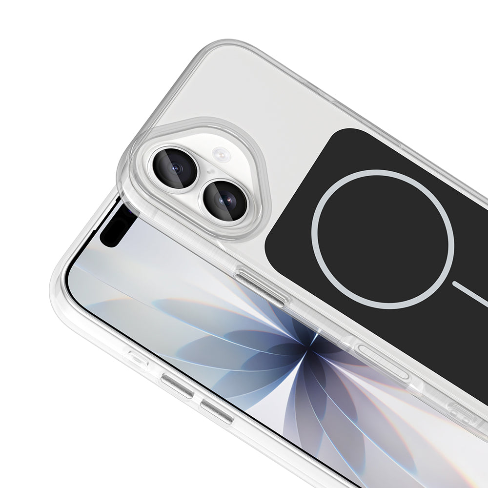 Apple iPhone 17 Kılıf Metal Buton Tasarımlı Zore İkonik Sert Silikon Kapak Turuncu