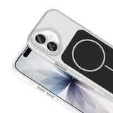 Apple iPhone 17 Kılıf Metal Buton Tasarımlı Zore İkonik Sert Silikon Kapak Mavi