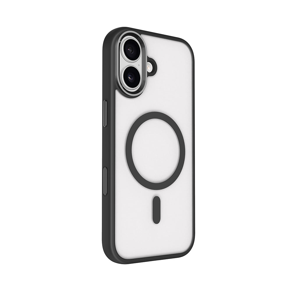 Apple iPhone 17 Kılıf Wireless Şarj Özellikli Zore Krom M-safe Silikon Kapak Turuncu