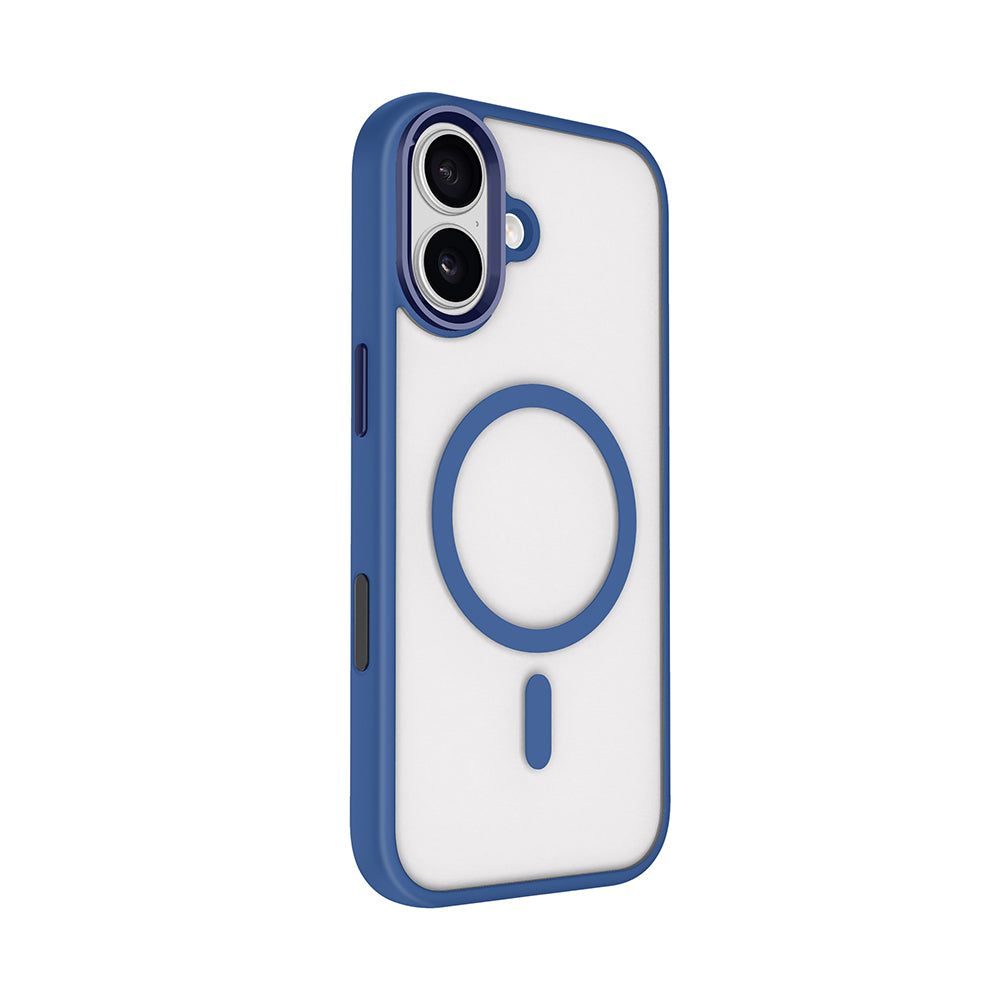 Apple iPhone 17 Kılıf Wireless Şarj Özellikli Zore Krom M-safe Silikon Kapak Siyah