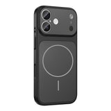 Apple iPhone 17 Kılıf Zore M-Safe Şarj Özellikli Kamera Korumalı Formen Kapak Gümüş