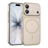 Apple iPhone 17 Kılıf Zore M-Safe Şarj Özellikli Kamera Korumalı Formen Kapak Gümüş