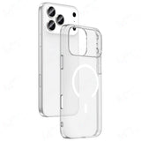 Apple iPhone 17 Pro Kamera Korumalı M-Safe Şarj Özellikli Şeffaf Zore London Sert PC Kapak Şeffaf