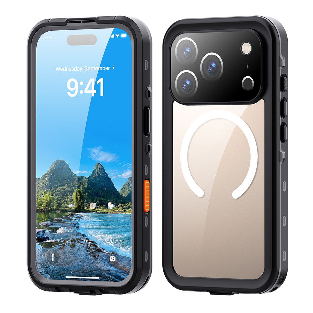 Apple iPhone 17 Pro Kılıf 1-1 Su Geçirmez Kılıf Siyah