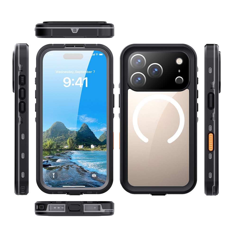 Apple iPhone 17 Pro Kılıf 1-1 Su Geçirmez Kılıf Siyah