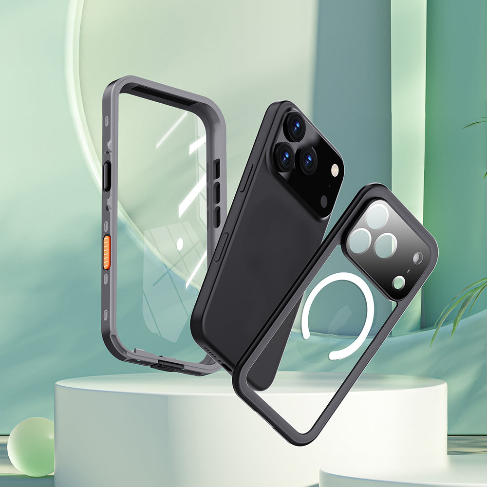 Apple iPhone 17 Pro Kılıf 1-1 Su Geçirmez Kılıf Siyah