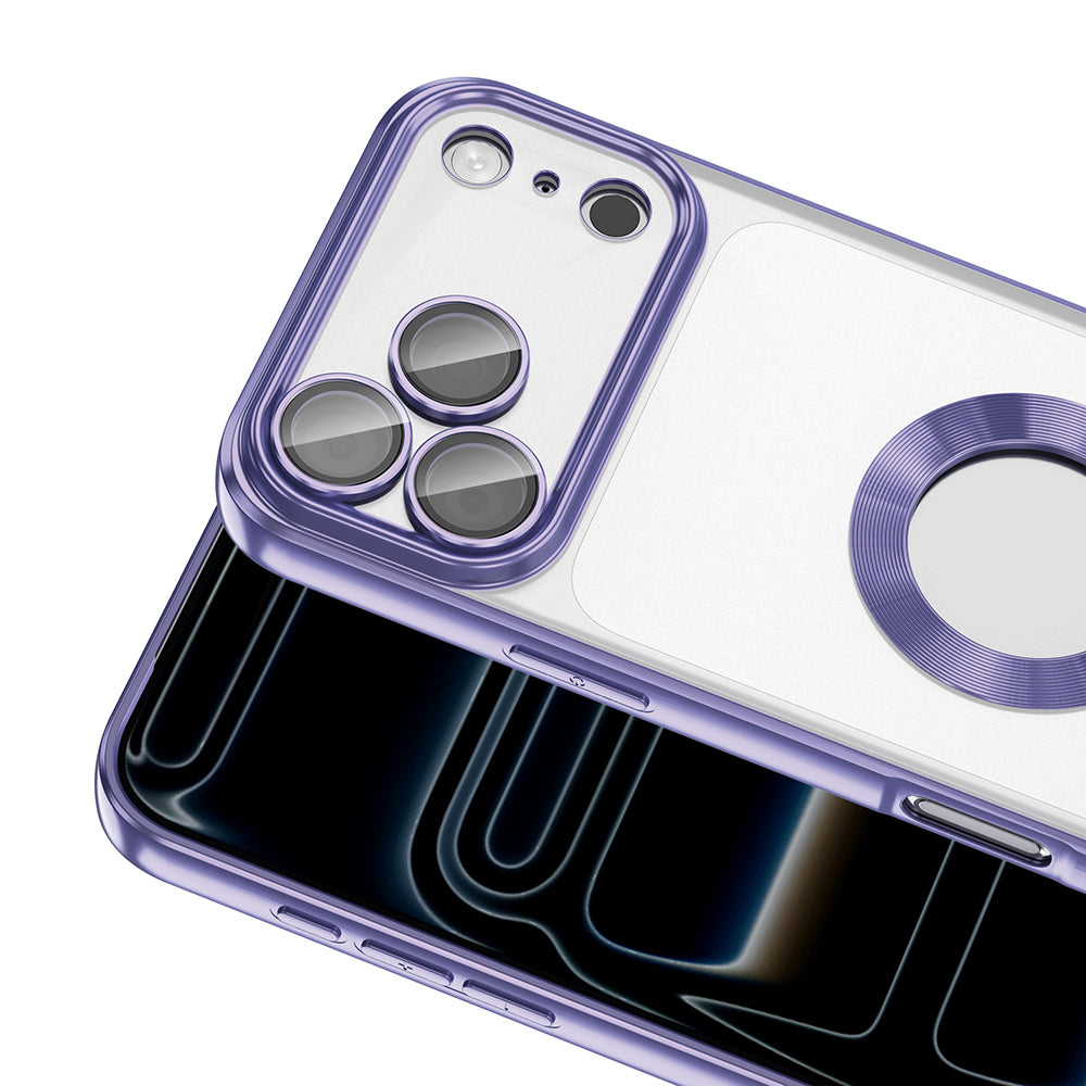 Apple iPhone 17 Pro Kılıf Kamera Korumalı Logo Gösteren Zore Omega Kapak Siyah
