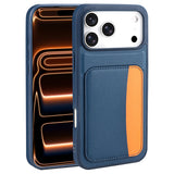 Apple iPhone 17 Pro Kılıf Kartlıklı Zore X-Kart Silikon Kapak Lacivert