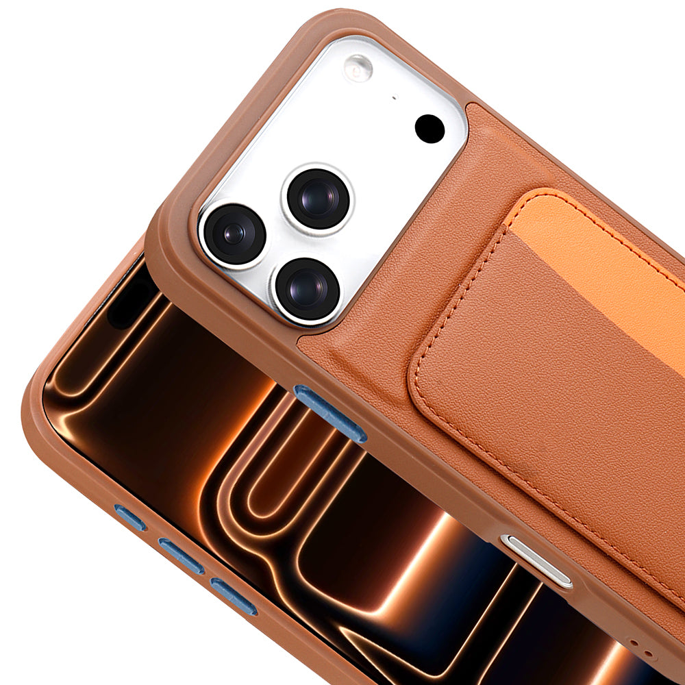 Apple iPhone 17 Pro Kılıf Kartlıklı Zore X-Kart Silikon Kapak Koyu Gri