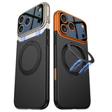 Apple iPhone 17 Pro Kılıf M-safe Şarj Özellikli 360 Derece Standlı Çift Parçalı Zore Torino Kapak Siyah