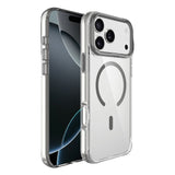 Apple iPhone 17 Pro Kılıf M-safe Şarj Özellikli Airbagli Kamera Standlı Azor Kapak Koyu Gri