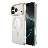 Apple iPhone 17 Pro Kılıf M-safe Şarj Özellikli Airbagli Kamera Standlı Azor Kapak Gold