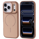 Apple iPhone 17 Pro Kılıf M-safe Şarj Özellikli Kamera Standlı Zore Notron Kapak Gold