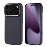 Apple iPhone 17 Pro Kılıf M-safe Şarj Özellikli Karbon Fiber Görünümlü Zore Nekst Kapak Siyah