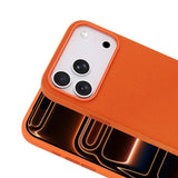 Apple iPhone 17 Pro Kılıf M-Safe Şarj Özellikli Kumaş Tasarımlı Zore Miami Sert PC Kapak Turuncu