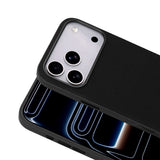 Apple iPhone 17 Pro Kılıf M-Safe Şarj Özellikli Kumaş Tasarımlı Zore Miami Sert PC Kapak Siyah