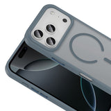 Apple iPhone 17 Pro Kılıf M-safe Şarj Özellikli Mat Arka Yüzey Zore Sio Kapak Lacivert